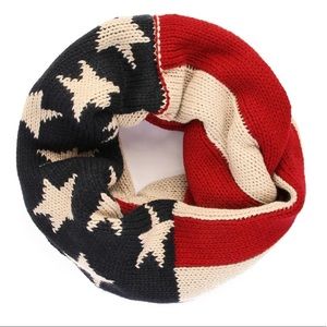 Vintage cupcake American flag infinity scarf